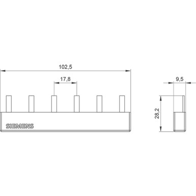 5ST3613 - Pulkkamm, 10mm2 Ühendus: 2x 3-faasiline otsekontaktiga kaitstud ühendus. - Siemens - Pulkkamm, 10mm2 Ühendus: 2x 3-faasiline otsekontaktiga kaitstud ühendus. - Siemens - 1