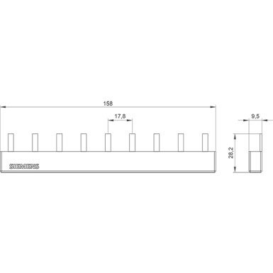 5ST3614 - Pin-kamm, 10mm2 Ühendus: 3x 3-faasiline otsekontaktiga kaitstud - Siemens - Pin-kamm, 10mm2 Ühendus: 3x 3-faasiline otsekontaktiga kaitstud - Siemens - 1