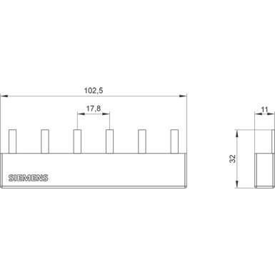 5ST3643 - Pulkkamm, 16mm2 Ühendus: 2x 3-faasiline otsekontaktiga kaitstud ühendus - Siemens - Pulkkamm, 16mm2 Ühendus: 2x 3-faasiline otsekontaktiga kaitstud ühendus - Siemens - 1