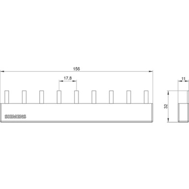 5ST3644 - Pin-kamm, 16mm2 Ühendus: 3x 3-faasiline otsekontaktiga kaitstud - Siemens - Pin-kamm, 16mm2 Ühendus: 3x 3-faasiline otsekontaktiga kaitstud - Siemens - 1