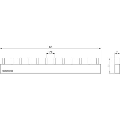 5ST3645 - Pin-kamm, 16mm2 Ühendus: 4x kolmefaasiline otsekontaktiga kaitstud - Siemens - Pin-kamm, 16mm2 Ühendus: 4x kolmefaasiline otsekontaktiga kaitstud - Siemens - 1