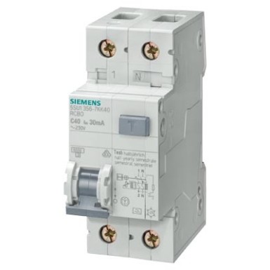 5SU1356-0KK10 - RCBO, 6 kA, 1P+N, tüüp AC, 30 mA, B-kategooria, sisend: 10 A, Un AC: 230 V - Siemens - RCBO, 6 kA, 1P+N, tüüp AC, 30 mA, B-kategooria, sisend: 10 A, Un AC: 230 V - Siemens - 0