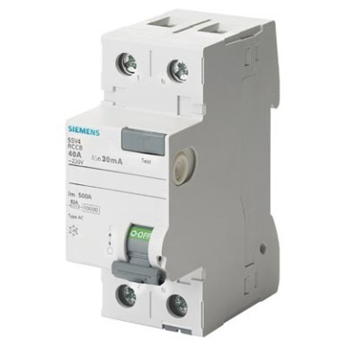 5SV4312-0GV01 - Diferentsiaallüliti, 2-pooluseline, tüüp AC, sisend: 25 A, 30 mA, Un AC: 230 V, suur pakend 36 tk. - Siemens - Diferentsiaallüliti, 2-pooluseline, tüüp AC, sisend: 25 A, 30 mA, Un AC: 230 V, suur pakend 36 tk. - Siemens - 0