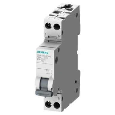 5SV6016-6KK06 - AFDD-MCB-kombineeritud kaitselüliti 230V, 6kA, 1+N, B, 6A Compact (1MW) - Siemens - AFDD-MCB-kombineeritud kaitselüliti 230V, 6kA, 1+N, B, 6A Compact (1MW) - Siemens - 0