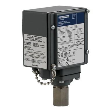 9012GCWM3 - Pressure switch 9012G, adjustable scale - Telemecanique - Pressure switch 9012G, adjustable scale, 2 thresholds, 170 to 5600 PSIG - Telemecanique - 0