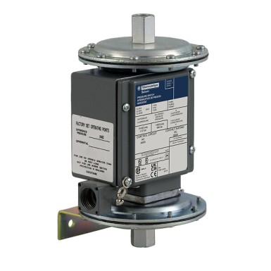 9012GGW1 - Telemecanique - Pressure switch 9012G, adjustable scale, 2 thresholds, 0 to 75 PSIG