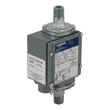 9012GGW24 - Telemecanique - Pressure switch 9012G, adjustable scale, 2 thresholds, 0 to 175 PSIG