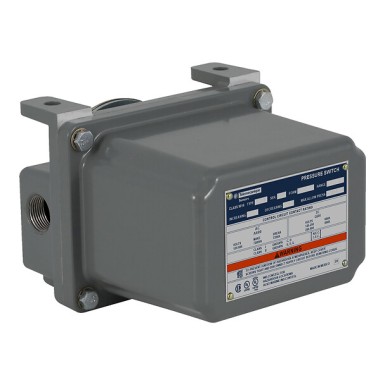 9016GAR21 - Electromechanical vacuum switch, 9016G - Telemecanique - Electromechanical vacuum switch, 9016G, adjustable scale, 2 thresholds, Set 0 to 28.7 InHg - Telemecanique - 0