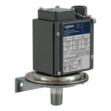 9016GAW1Z16 - Electromechanical vacuum switch, 9016G - Telemecanique - Electromechanical vacuum switch, 9016G, 9016 g, adjustable scale, 2 thresholds, Set 0 to 28.7 InHg - Telemecanique - 0