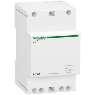 A9A15215 - Acti9 modulaarne kella transfomeer iTR - 230 V 50..60 Hz - väljund 12..24 V - 25 VA - Schneider Electric - Acti9 modulaarne kella transfomeer iTR - 230 V 50..60 Hz - väljund 12..24 V - 25 VA - Schneider Electric - 0