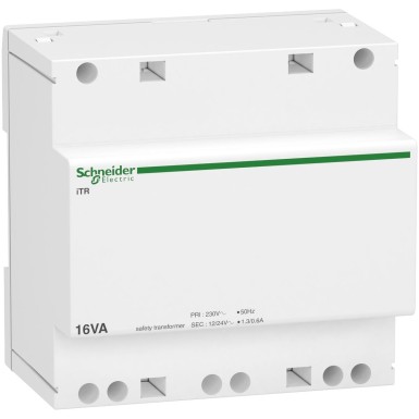 A9A15218 - Modulaarne ohutustransformaator iTR 230 V 50..60 Hz väljund 12..24 V 16 VA - Schneider Electric - Modulaarne ohutustransformaator iTR 230 V 50..60 Hz väljund 12..24 V 16 VA - Schneider Electric - 0