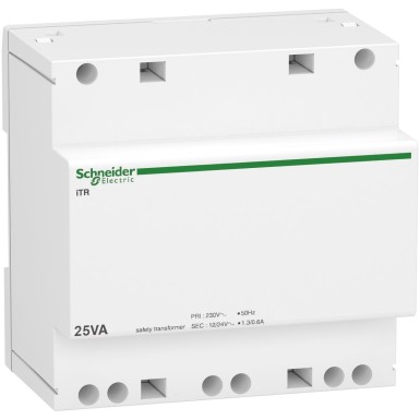 A9A15219 - modulaarne ohutustransformaator iTR - 230 V 50..60 Hz - väljund 12..24 V - 25 VA - Schneider Electric - modulaarne ohutustransformaator iTR - 230 V 50..60 Hz - väljund 12..24 V - 25 VA - Schneider Electric - 0