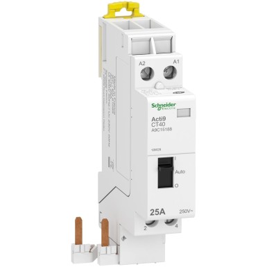 A9C15188 - Acti9 iDT40 CT - valikukontaktor - kiirühendus - 25A 2P kontakt 2NO 230V - Schneider Electric - Acti9 iDT40 CT - valikukontaktor - kiirühendus - 25A 2P kontakt 2NO 230V - Schneider Electric - 0