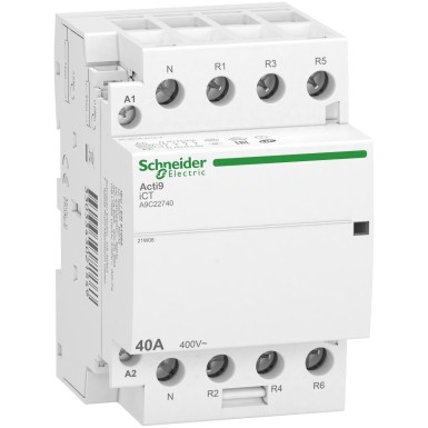 A9C22740 - Acti9 iDT40 CT - grupi peakontaktor - 40A 3P+N 4NC 230/240VAC 50HZ - Schneider Electric - Acti9 iDT40 CT - grupi peakontaktor - 40A 3P+N 4NC 230/240VAC 50HZ - Schneider Electric - 0