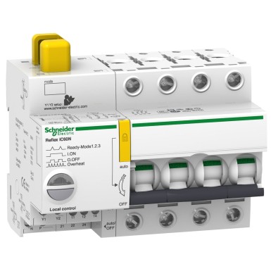 A9C62410 - Reflex iC60N Ti24 10 A 4P kõveraga C integreeritud juhtimiskontroller MCB - Schneider Electric - Reflex iC60N Ti24 10 A 4P kõveraga C integreeritud juhtimiskontroller MCB - Schneider Electric - 0