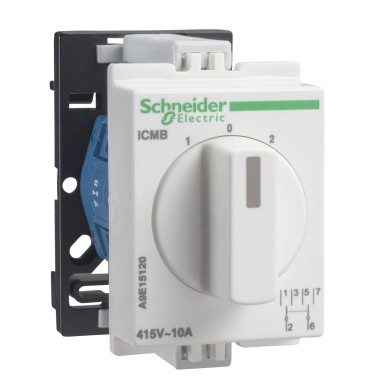 A9E15120 - Acti9, iCMB bipolaarne pöördlüliti vedruga 10A 2P 415VAC - Schneider Electric - Acti9, iCMB bipolaarne pöördlüliti vedruga 10A 2P 415VAC - Schneider Electric - 0