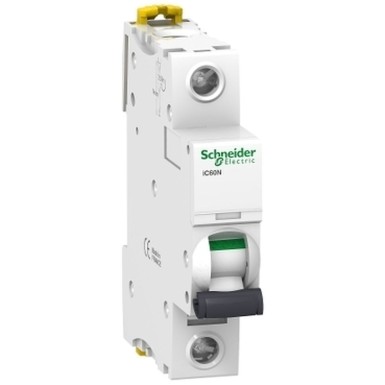 A9F73106 - Minikaitselüliti (MCB), Acti9 iC60N, 1P, 6A, B-kõver, 6000A (IEC/EN 60898-1), 10kA (IEC/EN 60947-2) - Schneider Electric - Minikaitselüliti (MCB), Acti9 iC60N, 1P, 6A, B-kõver, 6000A (IEC/EN 60898-1), 10kA (IEC/EN 60947-2) - Schneider Electric - 0