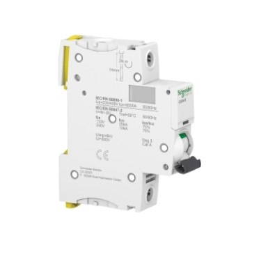 A9F43106 - Miniature circuit breaker (MCB), Acti9 iC60N, 1P, 6A, B curve, 6000A (IEC/EN 60898-1), 10kA (IEC/EN 60947-2) - Schneider Electric - Miniature circuit breaker (MCB), Acti9 iC60N, 1P, 6A, B curve, 6000A (IEC/EN 60898-1), 10kA (IEC/EN 60947-2) - Schneider Electric - 3