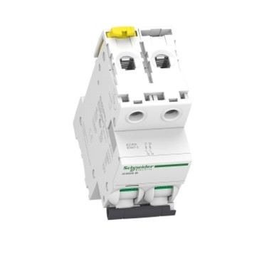 A9F43206 - Miniature circuit breaker (MCB), Acti9 iC60N, 2P, 6A, B curve, 6000A (IEC/EN 60898-1), 10kA (IEC/EN 60947-2) - Schneider Electric - Miniature circuit breaker (MCB), Acti9 iC60N, 2P, 6A, B curve, 6000A (IEC/EN 60898-1), 10kA (IEC/EN 60947-2) - Schneider Electric - 1