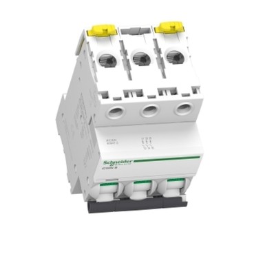 A9F76363 - Miniature circuit breaker (MCB), Acti9 iC60N, 3P, 63A, B curve, 6000A (IEC/EN 60898-1), 10kA (IEC/EN 60947-2) - Schneider Electric - Miniature circuit breaker (MCB), Acti9 iC60N, 3P, 63A, B curve, 6000A (IEC/EN 60898-1), 10kA (IEC/EN 60947-2) - Schneider Electric - 4