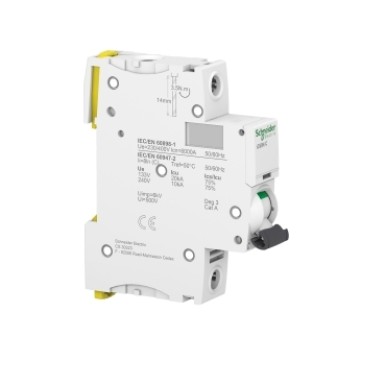 A9F74106 - Minikaitselüliti (MCB), Acti9 iC60N, 1P, 6A, C-kõver, 6000A (IEC/EN 60898-1), 10 kA (IEC/EN 60947-2) - Schneider Electric - Minikaitselüliti (MCB), Acti9 iC60N, 1P, 6A, C-kõver, 6000A (IEC/EN 60898-1), 10 kA (IEC/EN 60947-2) - Schneider Electric - 3