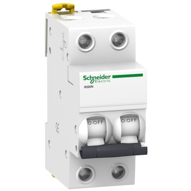 A9K24201 - Minikaitselüliti (MCB), Acti9 iK60N, 2P, 1A, C-kõver, 6000A (IEC/EN 60898-1) - Schneider Electric - Minikaitselüliti (MCB), Acti9 iK60N, 2P, 1A, C-kõver, 6000A (IEC/EN 60898-1) - Schneider Electric - 0