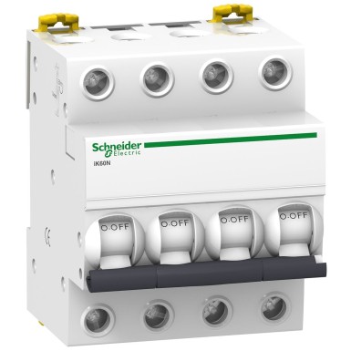 A9K24406 - Minikaitselüliti (MCB), Acti9 iK60N, 4P, 6A, C-kõver, 6000A (IEC/EN 60898-1) - Schneider Electric - Minikaitselüliti (MCB), Acti9 iK60N, 4P, 6A, C-kõver, 6000A (IEC/EN 60898-1) - Schneider Electric - 0