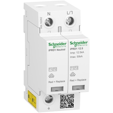 A9L16282 - Acti9 liigpingekaitse iPRD1 12.5r - debro tüüp1 - 1P+N - 350V - signaalaruanne - TT TN - Schneider Electric - Acti9 liigpingekaitse iPRD1 12.5r - debro tüüp1 - 1P+N - 350V - signaalaruanne - TT TN - Schneider Electric - 0