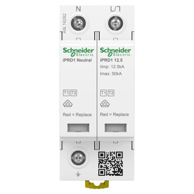 A9L16282 - Acti9 liigpingekaitse iPRD1 12.5r - debro tüüp1 - 1P+N - 350V - signaalaruanne - TT TN - Schneider Electric - Acti9 liigpingekaitse iPRD1 12.5r - debro tüüp1 - 1P+N - 350V - signaalaruanne - TT TN - Schneider Electric - 1