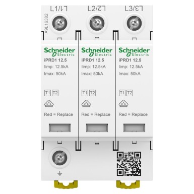 A9L16382 - Acti9 Ülelainepäästja iPRD1 12.5r - debro type1 - 3P - 350V - signaalaruandlus - TT TN - Schneider Electric - Acti9 Ülelainepäästja iPRD1 12.5r - debro type1 - 3P - 350V - signaalaruandlus - TT TN - Schneider Electric - 1