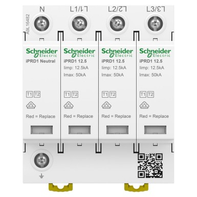 A9L16482 - Acti9 liigpingekaitse iPRD1 12.5r - debro tüüp1 - 3P+N - 350V - signaalaruanne - TT TN - Schneider Electric - Acti9 liigpingekaitse iPRD1 12.5r - debro tüüp1 - 3P+N - 350V - signaalaruanne - TT TN - Schneider Electric - 1