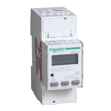 A9MEM2135 - Modulaarne ühefaasiline võimsusmõõtja iEM2135 230V 63A koos kommiga MBus MID - Schneider Electric - Modulaarne ühefaasiline võimsusmõõtja iEM2135 230V 63A koos kommiga MBus MID - Schneider Electric - 0