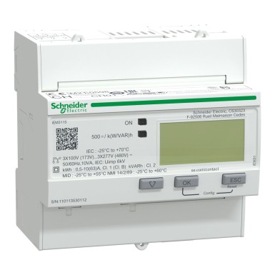 A9MEM3115 - Acti9 iEM - tri-energiamõõtja - 63A - mit mitutariifne - MID - Schneider Electric - Acti9 iEM - tri-energiamõõtja - 63A - mit mitutariifne - MID - Schneider Electric - 0