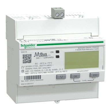 A9MEM3135 - IEM3135 energiamõõtja 63 A Mbus 1 digitaalne I 1 digitaalne O multitariifne MID - Schneider Electric - IEM3135 energiamõõtja 63 A Mbus 1 digitaalne I 1 digitaalne O multitariifne MID - Schneider Electric - 0