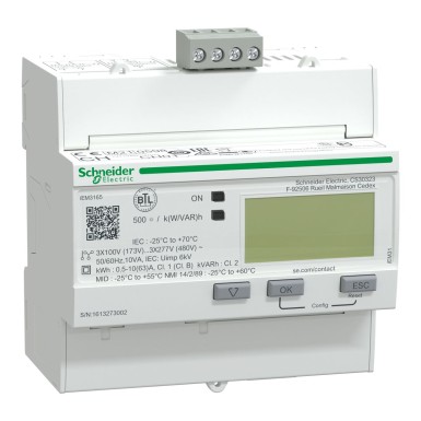 A9MEM3165 - IEM3165 energiamõõtja 63 A BACnet 1 digitaalne I 1 digitaalne O multitariifne MID - Schneider Electric - IEM3165 energiamõõtja 63 A BACnet 1 digitaalne I 1 digitaalne O multitariifne MID - Schneider Electric - 0