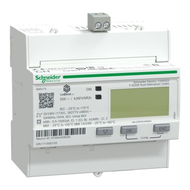 A9MEM3175 - IEM3175 energiamõõtja 63 A LON 1 digitaalne I multitariifne MID - Schneider Electric - IEM3175 energiamõõtja 63 A LON 1 digitaalne I multitariifne MID - Schneider Electric - 0