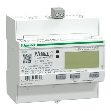 A9MEM3235 - IEM3235 energiamõõtja CT Mbus 1 digitaalne I 1 digitaalne O multitariifne MID - Schneider Electric - IEM3235 energiamõõtja CT Mbus 1 digitaalne I 1 digitaalne O multitariifne MID - Schneider Electric - 0