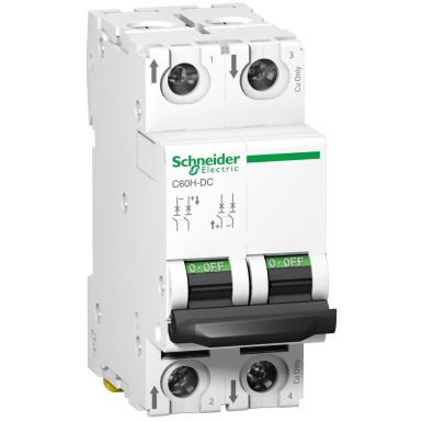 A9N61520 - Minikaitselüliti (MCB), Acti9 C60H-DC, 2P, 0,5A, C-kõver, 6kA (IEC/EN 60947-2) - Schneider Electric - Minikaitselüliti (MCB), Acti9 C60H-DC, 2P, 0,5A, C-kõver, 6kA (IEC/EN 60947-2) - Schneider Electric - 0