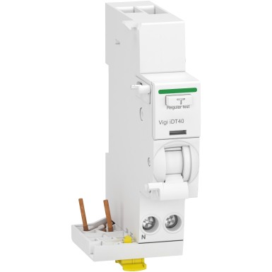 A9Y84640 - Acti9 iDT40 - Vigi differential module - iDT40 outgoing feeder - 1P+N 40A 30mA type A SI - Schneider Electric - Acti9 iDT40 - Vigi differential module - iDT40 outgoing feeder - 1P+N 40A 30mA type A SI - Schneider Electric - 0