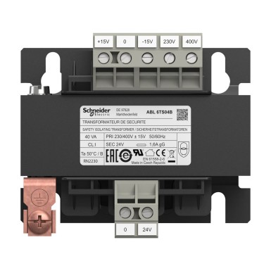 ABL6TS04B - Phaseo - pingetrafo - 230..400V - 1x24V - 40VA - Schneider Electric - Phaseo - pingetrafo - 230..400V - 1x24V - 40VA - Schneider Electric - 1