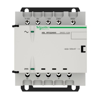 ABL8FEQ24005 - Rektifitseeritud ja filtreeritud toiteallikas 1 või 2 faasi 400 V AC 24 V 0,5 A - Schneider Electric - Rektifitseeritud ja filtreeritud toiteallikas 1 või 2 faasi 400 V AC 24 V 0,5 A - Schneider Electric - 5