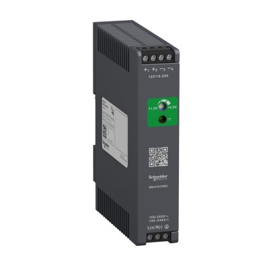 ABLS1A12062 - Reguleeritud toiteallikas, 100240V AC, 12V 6,2 A, ühefaasiline, optimeeritud - Schneider Electric - Reguleeritud toiteallikas, 100240V AC, 12V 6,2 A, ühefaasiline, optimeeritud - Schneider Electric - 0