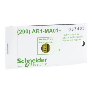 AR1MA011 - Märgis, Linergy TR kaabliotsad, kollane, clipin-tüüp, märk 1, numbriline, 200-st komplekt. - Schneider Electric - Märgis, Linergy TR kaabliotsad, kollane, clipin-tüüp, märk 1, numbriline, 200-st komplekt. - Schneider Electric - 0