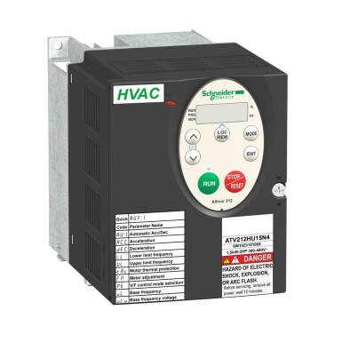 ATV212HU15N4 - Altivar - ATV212 muutuva kiirusega ajam - 3ph - 1.5kW - 2hp - 480V - CEM - IP21 - Schneider Electric - Altivar - ATV212 muutuva kiirusega ajam - 3ph - 1.5kW - 2hp - 480V - CEM - IP21 - Schneider Electric - 0