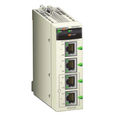 BMXNOC0401 - Ethernet TCP/IP võrgumoodul, Modicon M340 automaatikaplatvorm, 4 x RJ45 10/100 - Schneider Electric - Ethernet TCP/IP võrgumoodul, Modicon M340 automaatikaplatvorm, 4 x RJ45 10/100 - Schneider Electric - 0