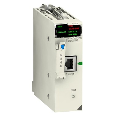 BMXNOE0100 - Ethernet TCP/IP võrgumoodul, Modicon M340 automaatikaplatvorm, flash-mälukaart, 1 x RJ45 10/100 - Schneider Electric - Ethernet TCP/IP võrgumoodul, Modicon M340 automaatikaplatvorm, flash-mälukaart, 1 x RJ45 10/100 - Schneider Electric - 0