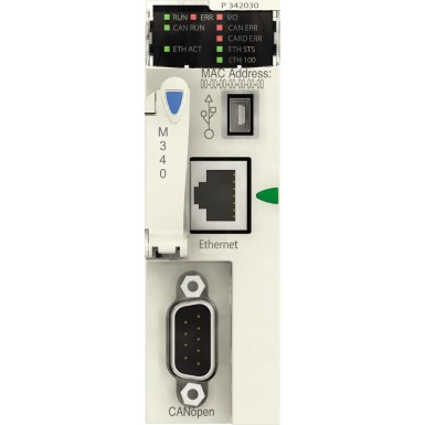 BMXP342030 - protsessorimoodul M340 - max 1024 diskreetset + 256 analoog I/O - Ethernet - CANopen - Schneider Electric - protsessorimoodul M340 - max 1024 diskreetset + 256 analoog I/O - Ethernet - CANopen - Schneider Electric - 0