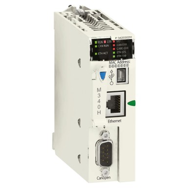 BMXP3420302H - Protsessormoodul, Modicon M340 automaatikaplatvorm, max 1024 diskreetset + 256 analoogi I/O, CANOpen - Schneider Electric - Protsessormoodul, Modicon M340 automaatikaplatvorm, max 1024 diskreetset + 256 analoogi I/O, CANOpen - Schneider Electric - 0