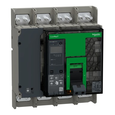 C063L45AFM - Circuit breaker, ComPacT NS630bL, 150kA at 415VAC, 4P, fixed, manually operated, MicroLogic 5.0A control unit, 630A - Schneider Electric - Circuit breaker, ComPacT NS630bL, 150kA at 415VAC, 4P, fixed, manually operated, MicroLogic 5.0A control unit, 630A - Schneider Electric - 0