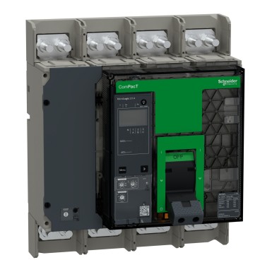 C100L42AFM - Circuit breaker, ComPacT NS1000L, 150kA at 415VAC, 4P, fixed, manually operated, MicroLogic 2.0A control unit, 1000A - Schneider Electric - Circuit breaker, ComPacT NS1000L, 150kA at 415VAC, 4P, fixed, manually operated, MicroLogic 2.0A control unit, 1000A - Schneider Electric - 0